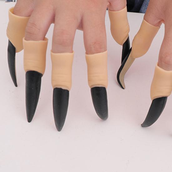 10 Stück Cosplay Falsche Nägel Realistisch Lustig Schrecklich Horror Keine Gerüche Dekorativ Tragbar Kinder Hexe Dekorationen Halloween Requisiten für Festival