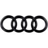 2026 Silver/Black Four Ring ABS Car Front Emblem Badge And Rear Trunk Emblem Badge Sticker Suitable For 4YTE A3 A4 A5 A7 A2 Q3 Q5 Q8