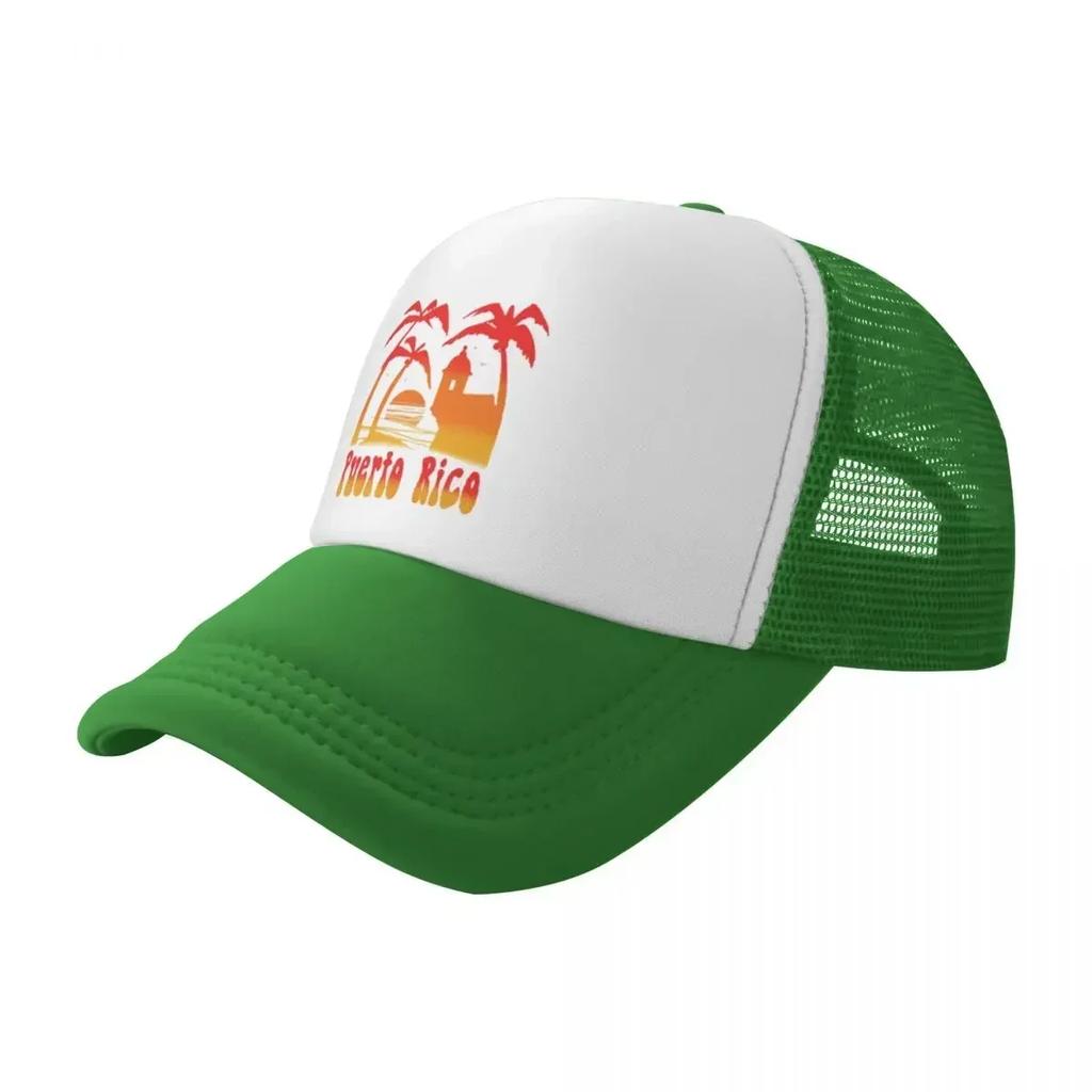 Orange Puerto Rico Coconuts Travel Palm Trees Beach Baseball Caps Women Coquette Outdoor Hip Hop Trucker Cap Hot Sale Dad Hat