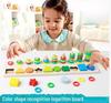 Seven-Layer Wooden Rainbow Stacking Tower - Early Education Toy for Infants