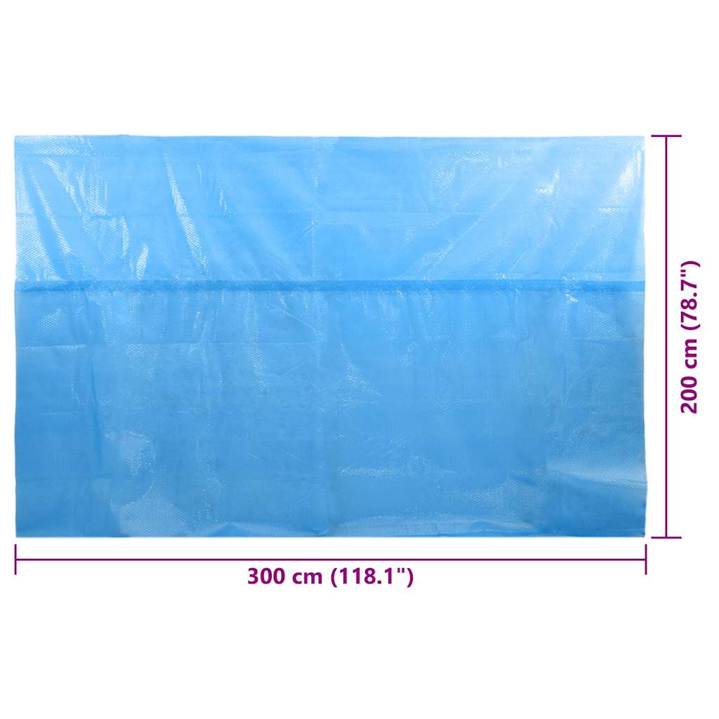 Cubierta Rectangular para Piscina PE Azul 300 x 200 cm