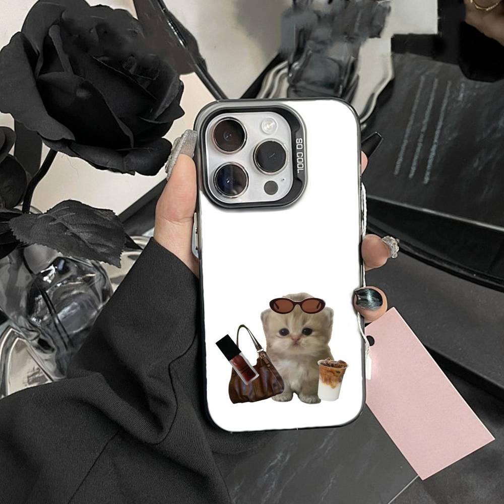 Big-eyed goofy Mouse Phone Case For iPhone 17,16,15,14,13,12,Pro MAX Black Matte Shockproof Cover iPhone16se4