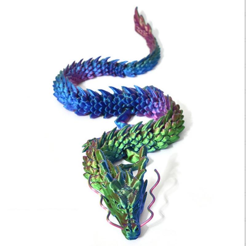 1/2PCS 3D Printed Dragon with Egg Articulated Dragon Full Body Joints Can Move Rotatable Articulated Desktop Creative Kids Toys