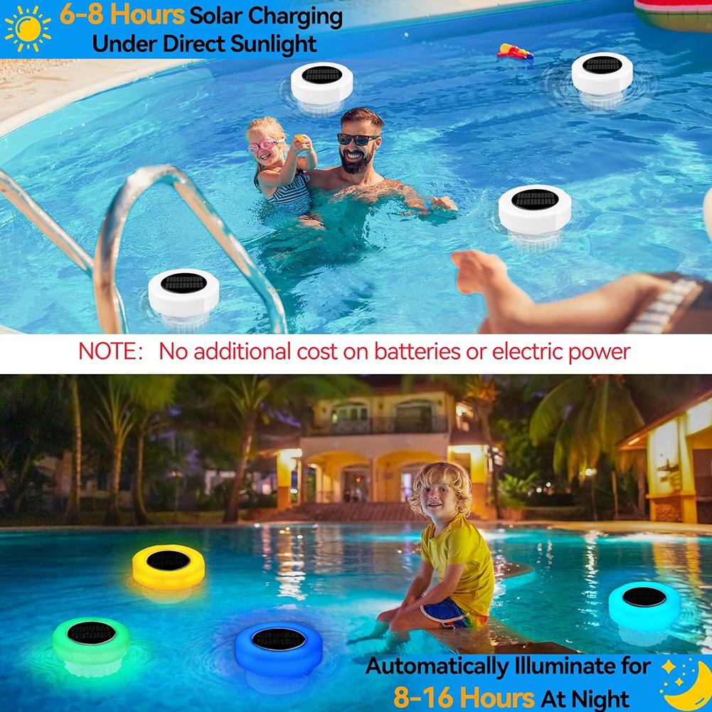 Dozator de clor plutitor solar Cadă cu lumină în jos colorată Flottor de clor Dispenser de tablete de clor pentru piscină Dispenser de curățare a apei