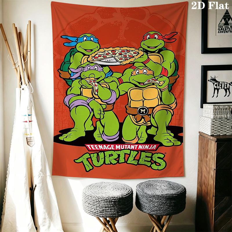 Teenage Mutant Ninja Turtles Artwork Tapestry Wallmounted Background Cloth Work Of Art Atmospheric Background Cloth Background Cloth