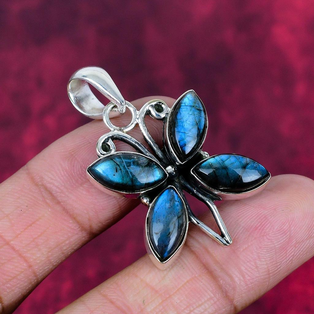 Labradorite Pendant, Handmade Gemstone 925 Sterling Silver Pendant Antique Jewelry, For Gift Silver Jewelry