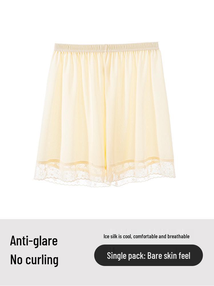 

Women s Ice Silk Anti-Exposure Summer Shorts - Lightweight, Non-Curling, Loose Fit, Suitable for Outdoor and Home Wear XL (130-150)