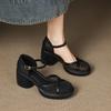2025 new ultra-light soft and comfortable thick heel thick sole mesh bag head sandals with hollow Roman shoes