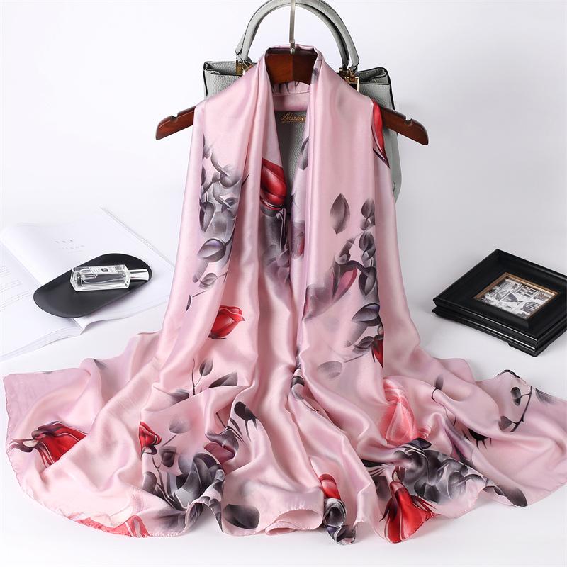 New Sunscreen Scarf for Women New Silk Satin Versatile Summer Sunscreen Silk Scarf Mother's Day Gift