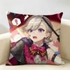 Lyney Genshin Impact Cushion Cover Natural Linen Organic Fabric DoubleSided Printing Room Sofa Decor Pillow Case