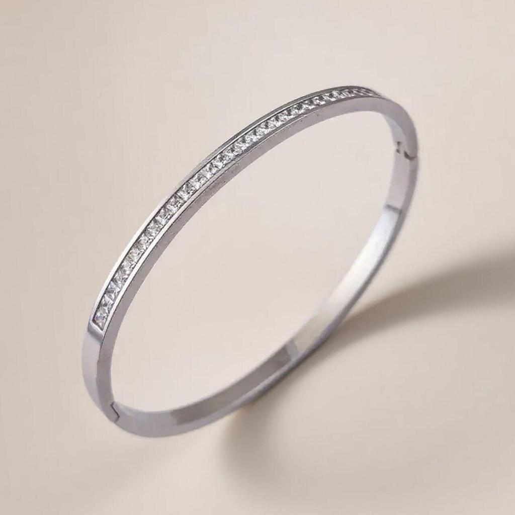 Non-Fading Titanium Steel Light Luxury Women's Simple Cross-Border Bracelet Bangle