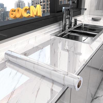 Marble Kitchen Oil-Proof Film Stove Waterproof Moisture-Proof Self-Adhesive Wallpaper Countertop Cabinet Renovation Tile Sticker
