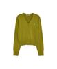 SUNBURNPROJECT Cashmere Basic V-Neck Cardigan, Olive