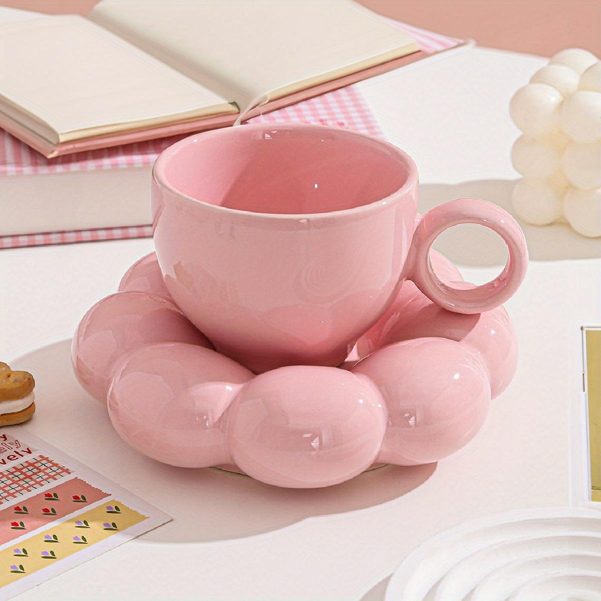 

Ceramic Cloud Coffee Mug Sets Creative Makron Flowers Coffee Mug Office Afternoon Tea Cups Kitchen Drinkware Home Accessories 200ML