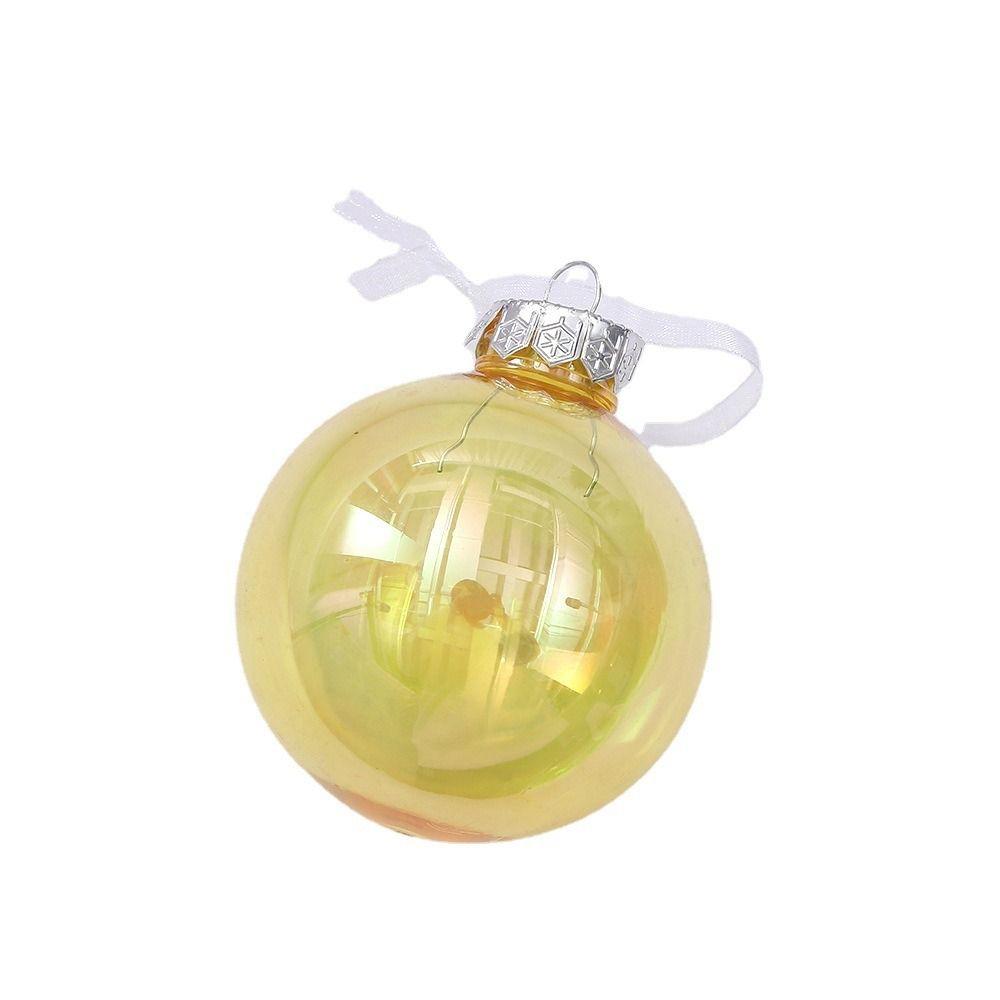 8cm Laser Christmas Balls Pendant Shatterproof Reusable Colorful Christmas Hanging Balls Elegant Plastic Xmas Tree Pendants