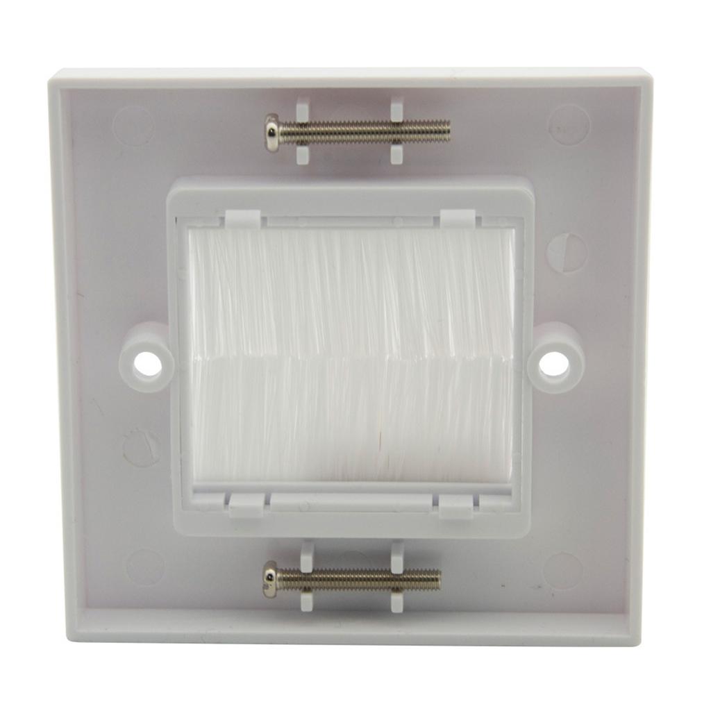 Ieșire de perete cu trecere de cablu Capac de intrare cablu Placă de perete cu perie încastrată Ieșire de perete simplă Placă de intrare cablu