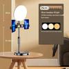 Dual-Position Desktop Tripod with Fill Light for Mobile Live Broadcasting