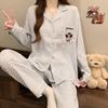 Elegant And Simple Natural Style Pajamas Women'S Autumn Flowers Long-Sleeved Fashion Loungewear Cloud Cotton Suit
