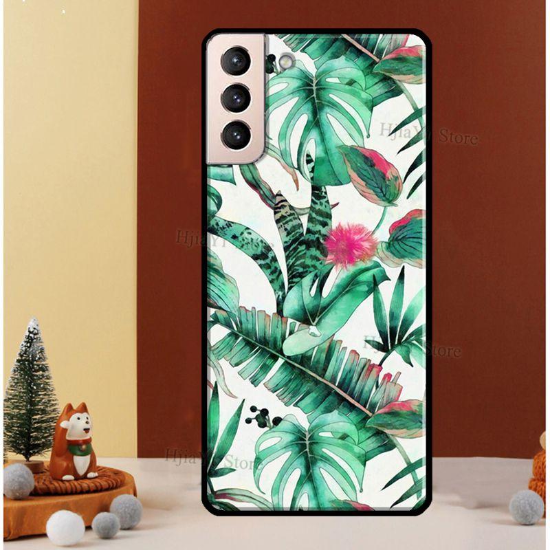 Tropical Paradise Hawaiian Flower Phone Case For Samsung Galaxy S21 S20 FE S8 S9 S10 Note 10 Plus Note 20 S22 Ultra Cover