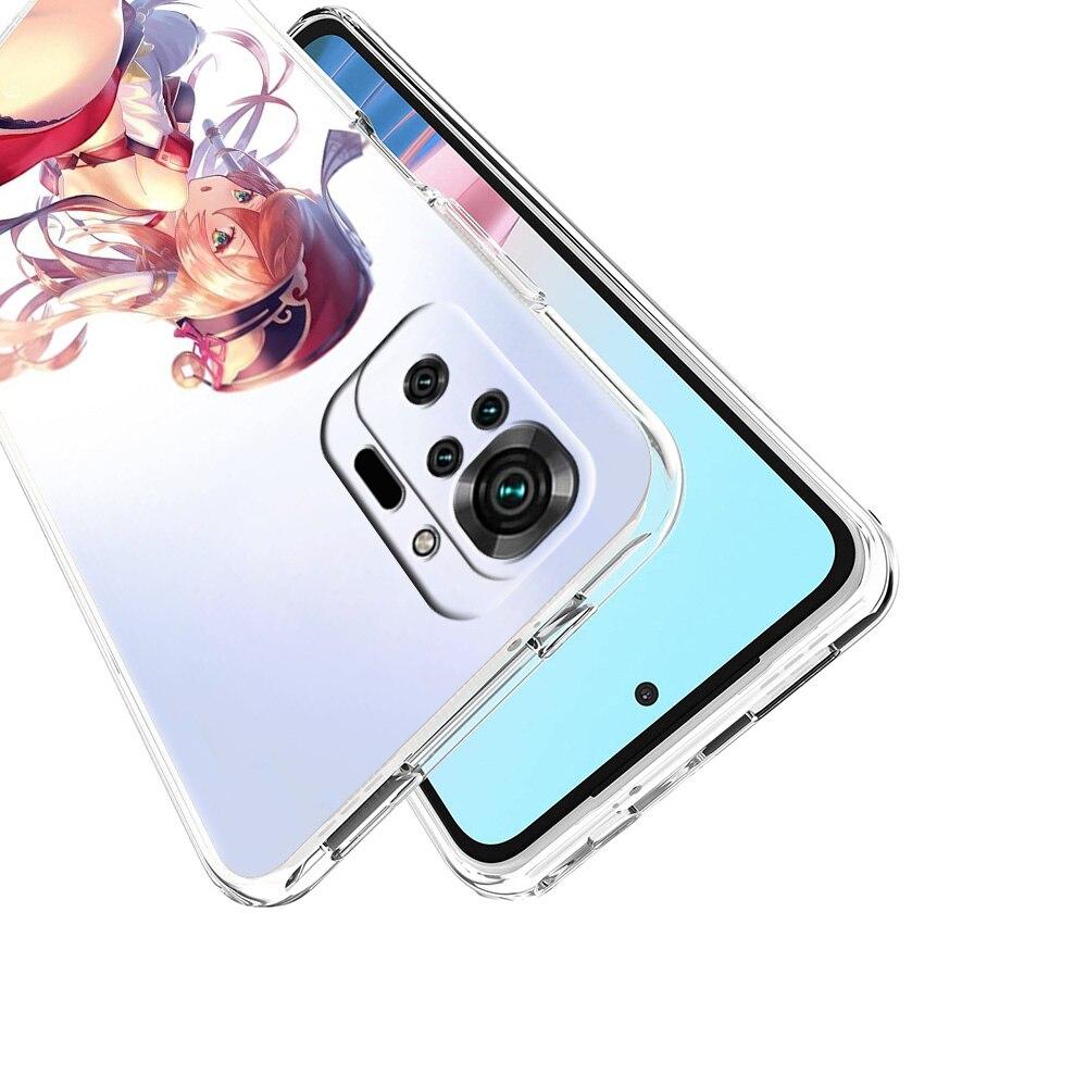 Pouzdro Genshin Impact Hentai Sexy Girl pro Xiaomi Poco X3 NFC M3 F3 Redmi Note 10 9S 9 8 Pro 7 8T 9C 9A 8A K40 Průhledný kryt