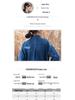 Petite Retro Dunkelblaues Denim-Langarmhemd zum Lagenlook - Herbst- & Winter-Pendlerstil