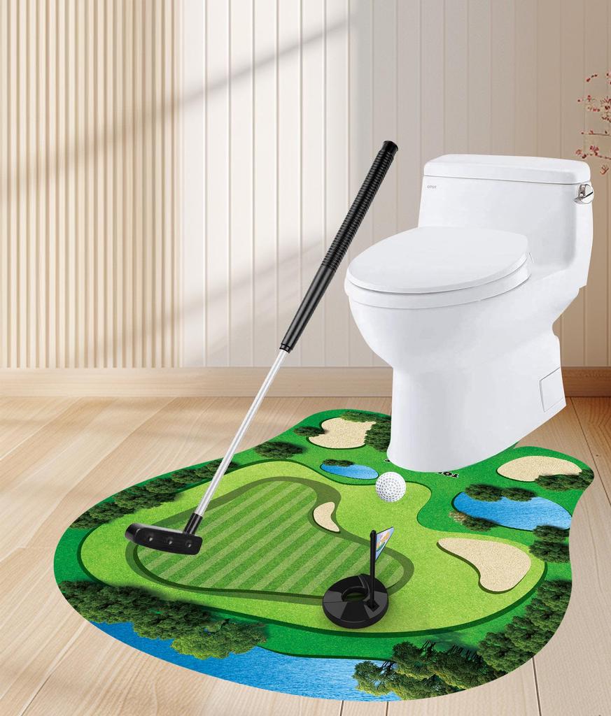 Toilet Golf Mini Set: Fun Leisure Sports Toy for Bathroom Entertainment