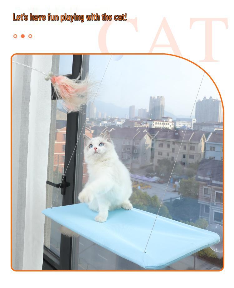 Removable, Washable Cat Hammock with Suction Cups - Perfect for All Seasons