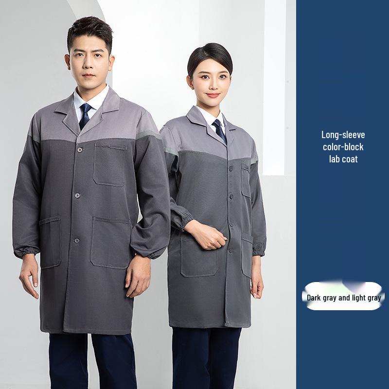 Custom Printed Wear-Resistant Lab Coat - High-Quality, Dirt-Resistant Workwear for Workshops and Factories
