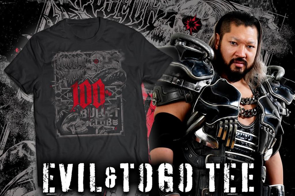 New Japan Pro-Wrestling T-Shirt EVIL & Dick Togo HOUSE OF TORTURE IS 100% BULLET CLUB 2023 M 5228100966