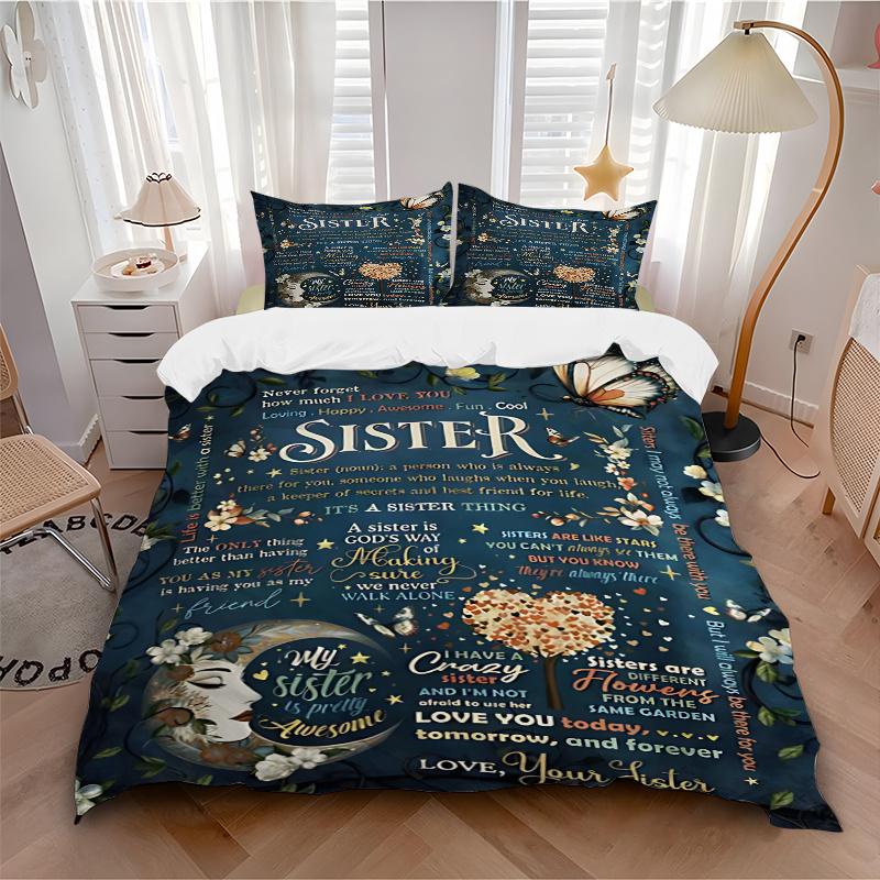3pcs Love You Forever Quilt Set - Soft and Comfortable Bedroom, Guest Room and Dorm
