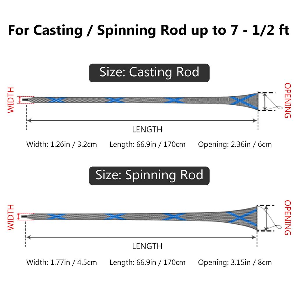 [Bassdash] Bassdash Rod Bag Rod Cover Fishing Rod Cover PET
