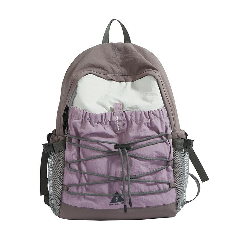 Contrasting Color Design Mountaineering Bag Lightweight Large Capacity Unisex Outdoor Travel Leisure Outdoor Backpack Women
