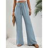 Women's Spring and Summer New Hundred Solid Color Dragged Wide-leg Pants Casual Pants