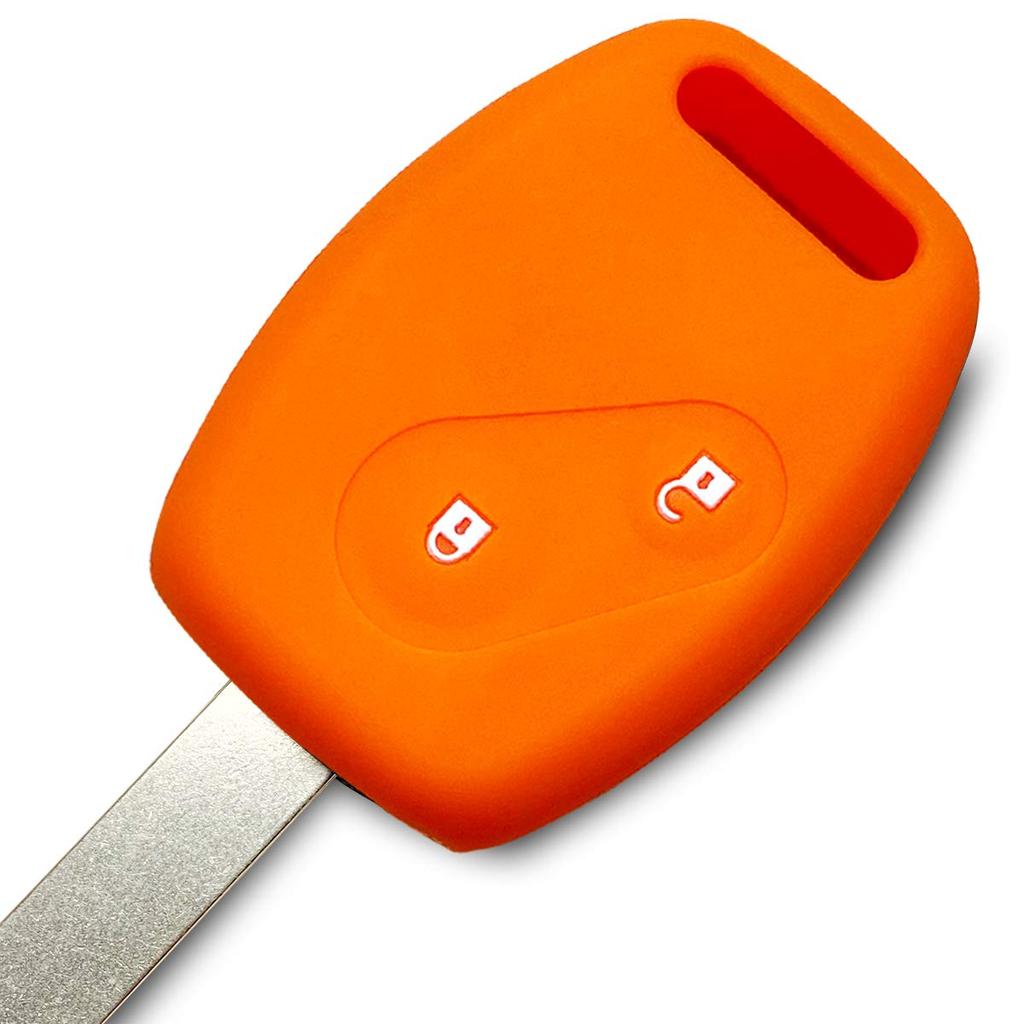 [IKT] (Honda Cars) Silicone Cover for Keyless Keys 2 Buttons Orange/Fit/Odyssey/CR-V/Stream/Civic, etc.Perfect Size! Perfect