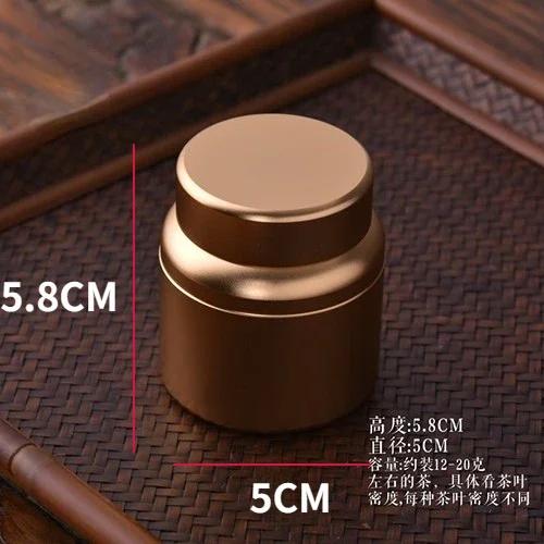 Tea Can Travel Portable Sealed Can Titanium Aluminum Alloy Small Portable Creative Tea Packaging