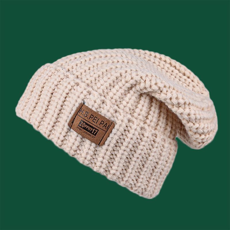 Women's Autumn and Winter Korean Style Trendy Versatile Knitted Hat Japanese Label Warm Ear Protection Pile Hats Packed Head Cold Hat