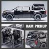 Dodge Hennessey Mammoth 1000 TRX Off-Road Pickup Truck Simulation Diecast & Toy Vehicles Sounds & Light Pull Back Car 1:32 Alloy Model