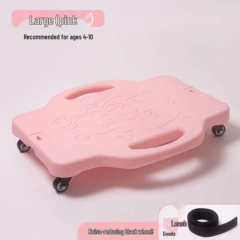 Children's Sensory Integration Scooter: Four-Wheeled Vestibular Balance Board for Crawling and Fitness.