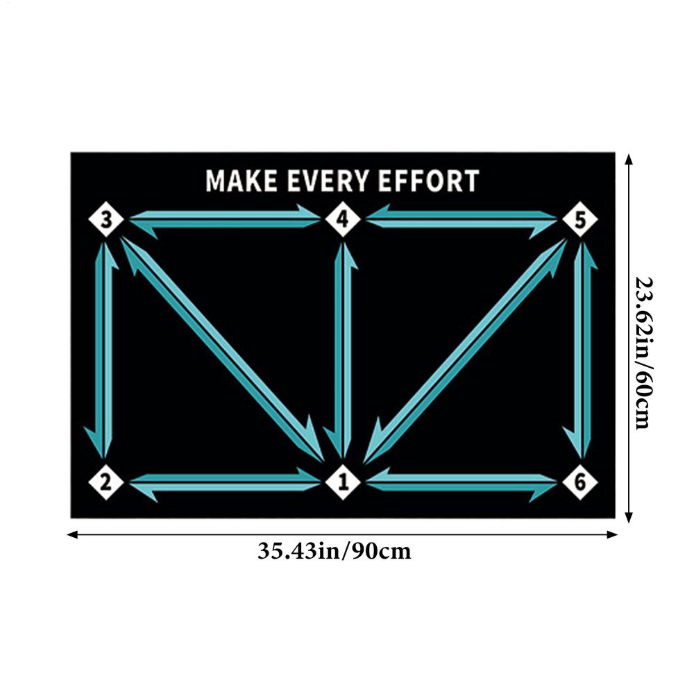 Soccer Footstep Training Mat Footstep System Training Blanket Silent Soccer Practice Equipment for Boys Girls Improve Speed