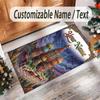 Fantasy Magic Theme Crystal Velvet Rug Personalized Custom Name Text Soft Floor Mat Home Decor