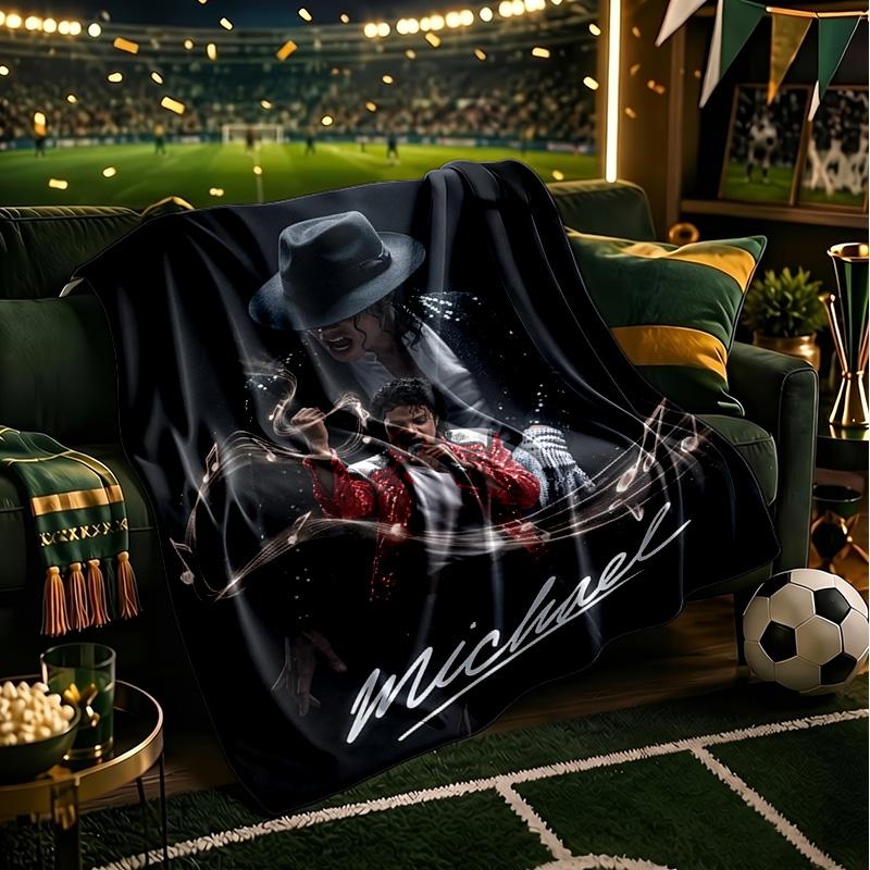Michael Hat Throws Blanket Flannel Blankets Plush for Couch Bed Gifts for Men Women Travel picnic blanket Christmas fan gifts