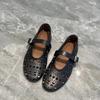 Hollow Soft Sole Ballet Flats Hollow Mary Jane Shoes Women's Single Shoes