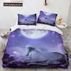 Unicorn Beding Set 3D Print White Horse Soft Duvet Cover Set Pink Background King Quen Ful Twin Sized Dimensions For Children Kids Ten Warm Comforter