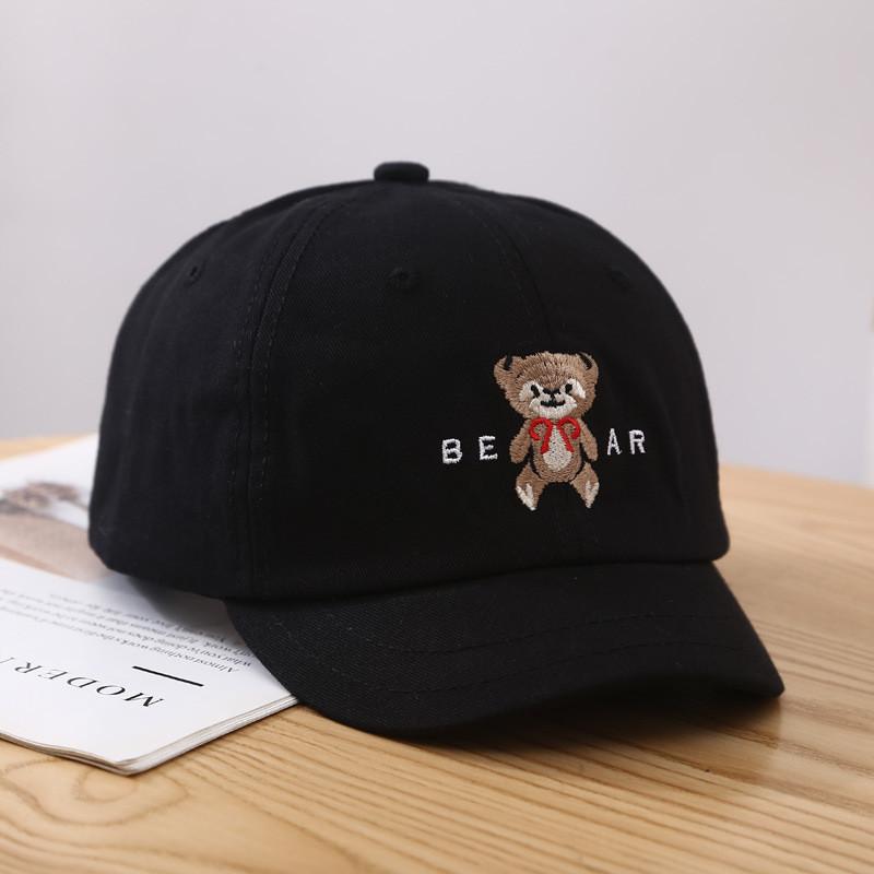 Bear Girls Baseball Cap With Embroidered Letters For Casual Summer Outdoor Use