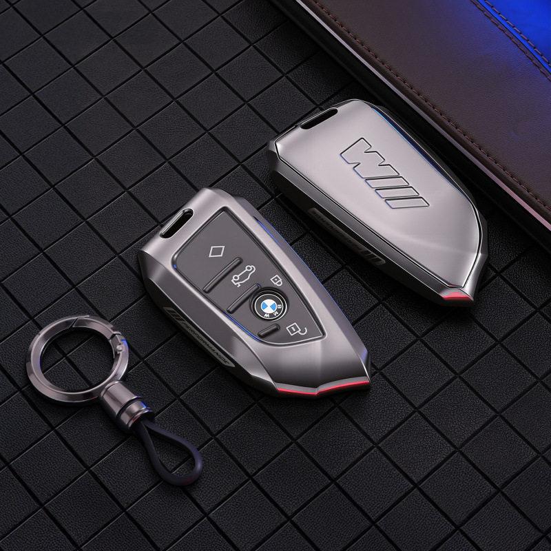 Zinc Alloy Leather Car Key Case Shell Cover For Bmw F20 G20 G30 X1 X3 X4 X5 G05 X6 X7 G11 F15 F16 G01 G02 F48 Auto Accessories RR8