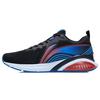 Li Ning Shock Absorbing Durable Low Top Running Shoes Men Sneakers Black ARSR039-4