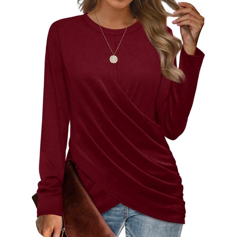 Women S Long Sleeve Casual Round Neck Loose Fit T Shirt