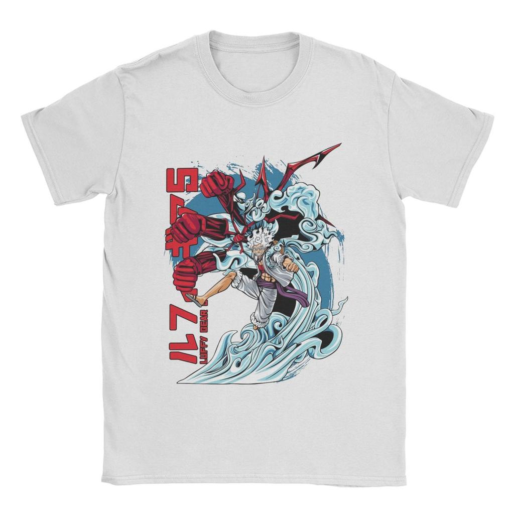 One Piece Luffy Wanted Bounty Nika Gear 5 4th Yonko TShirt Unisex Cotton Tops Funny Crewneck Short Sleeve