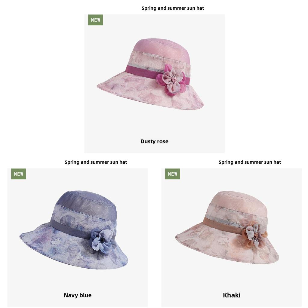 Spring Summer Cotton Sun Hat For Moms With Wide Brim And Breathable Design For Outdoor Activities