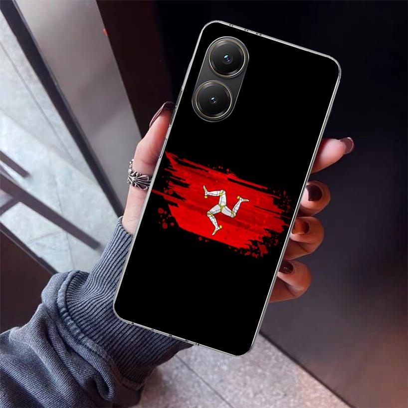 Isle of Man Coat of Arms Phone Case For Xiaomi Poco X7 X6 X5 Pro F7 Ultra Redmi 15C 15 13 13C 12 12C 10 10A 10C 9 9A 9C 9T Shell